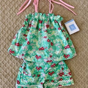 Bella Bliss Green and Pink Floral Set/Outfit